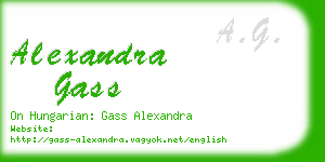 alexandra gass business card